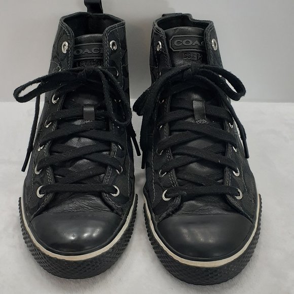 Coach Signature Franca Hi-Top Sneakers - Picture 1 of 11